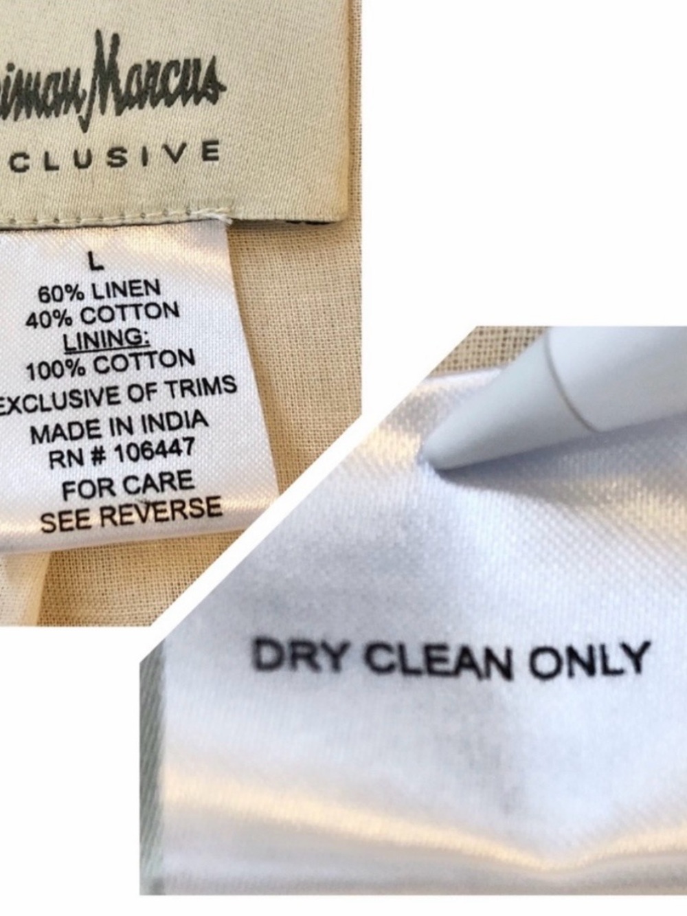 Neiman Marcus Exclusive Animal Print Linen Jacket - Picture 8 of 8